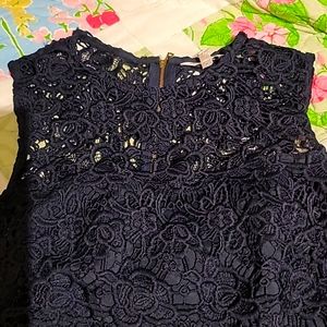 Nanette Lepore Blue Lace Top Size S